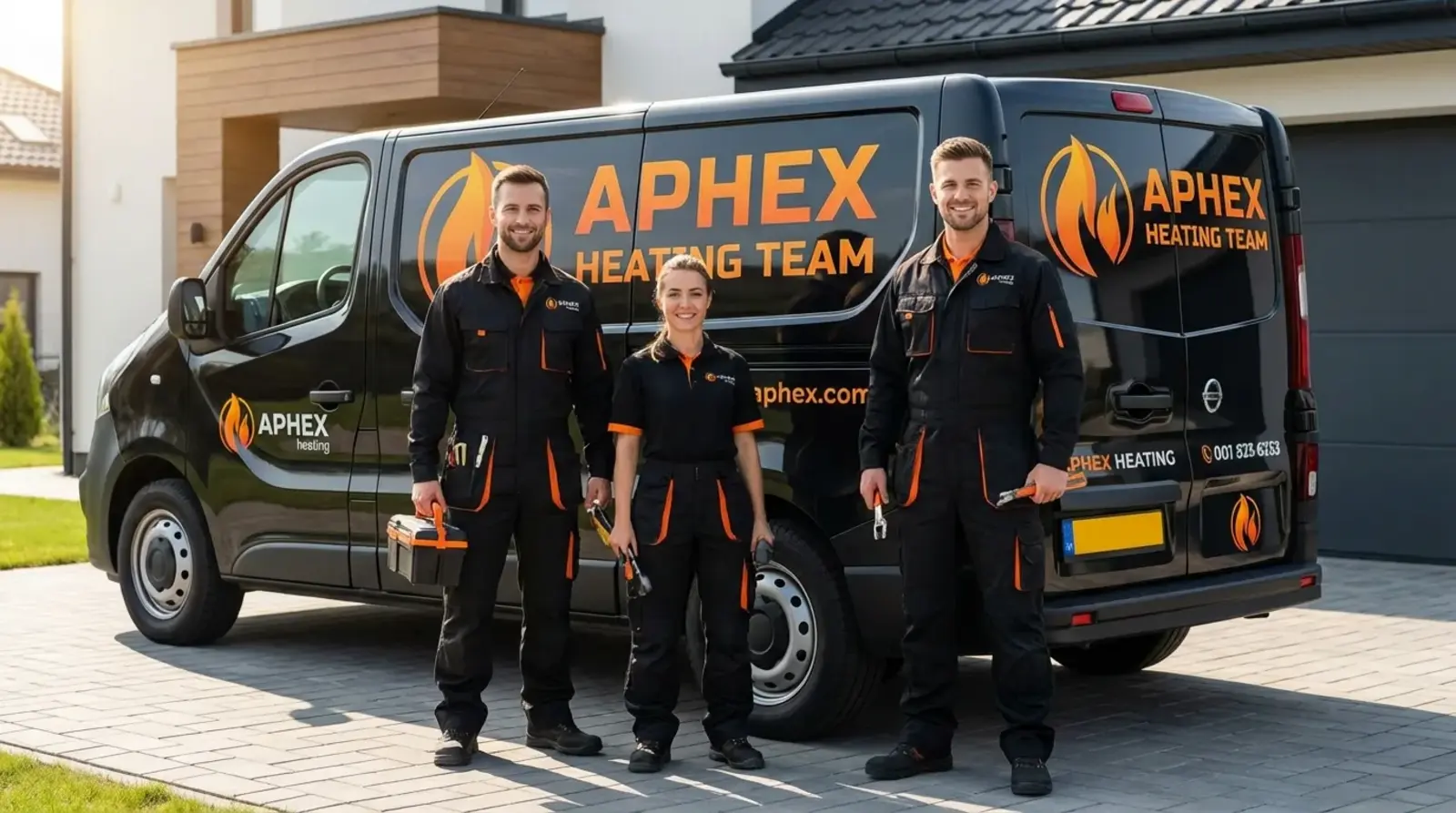 Aphex Heating service van in St Albans